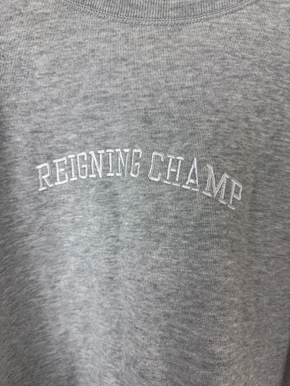 Reigning Champ Light Gray Crewneck Sweatshirt Size XXL - Picture 2 of 8